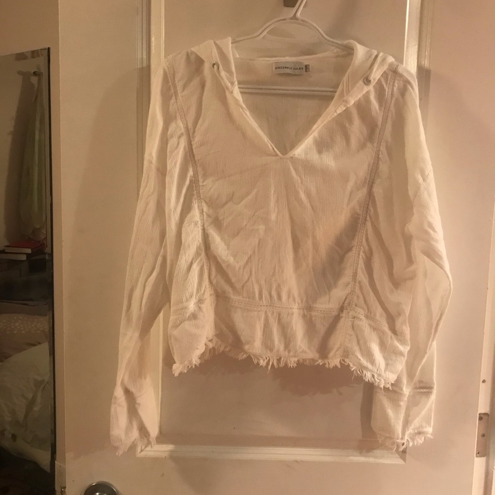 Sincerely Jules - white cotton Hoodie
